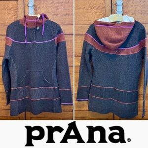 🐑Caitlyn Hooded Long Sweater Tunic in an Italian Wool Blend | PrAna | Large